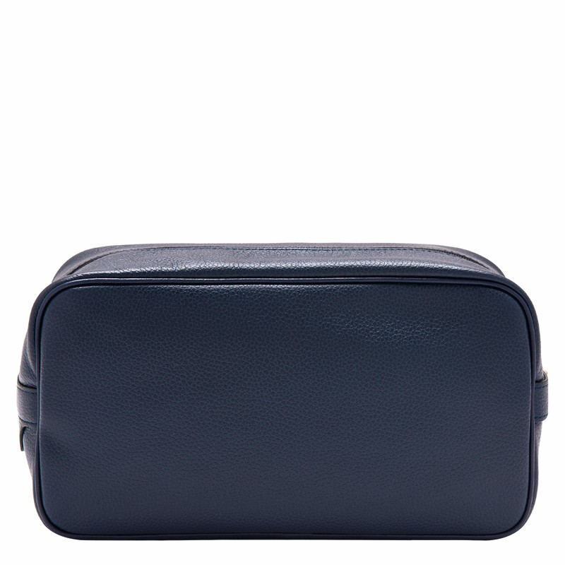 Longchamp Le FOULONNÉ Toiletry case - Leather Navy | FLEG89672