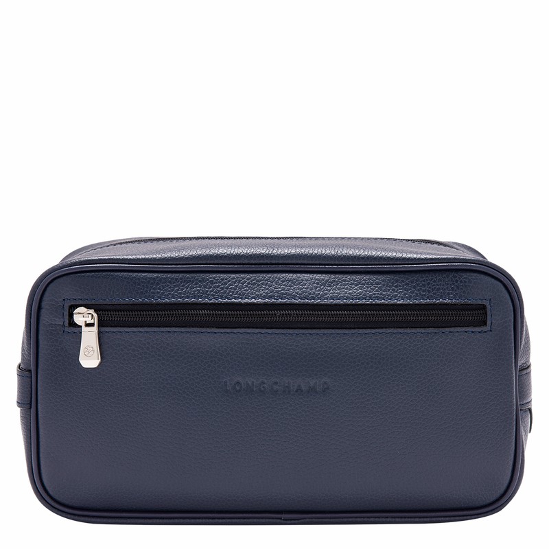 Longchamp Le FOULONNÉ Toiletry case - Leather Navy | FLEG89672