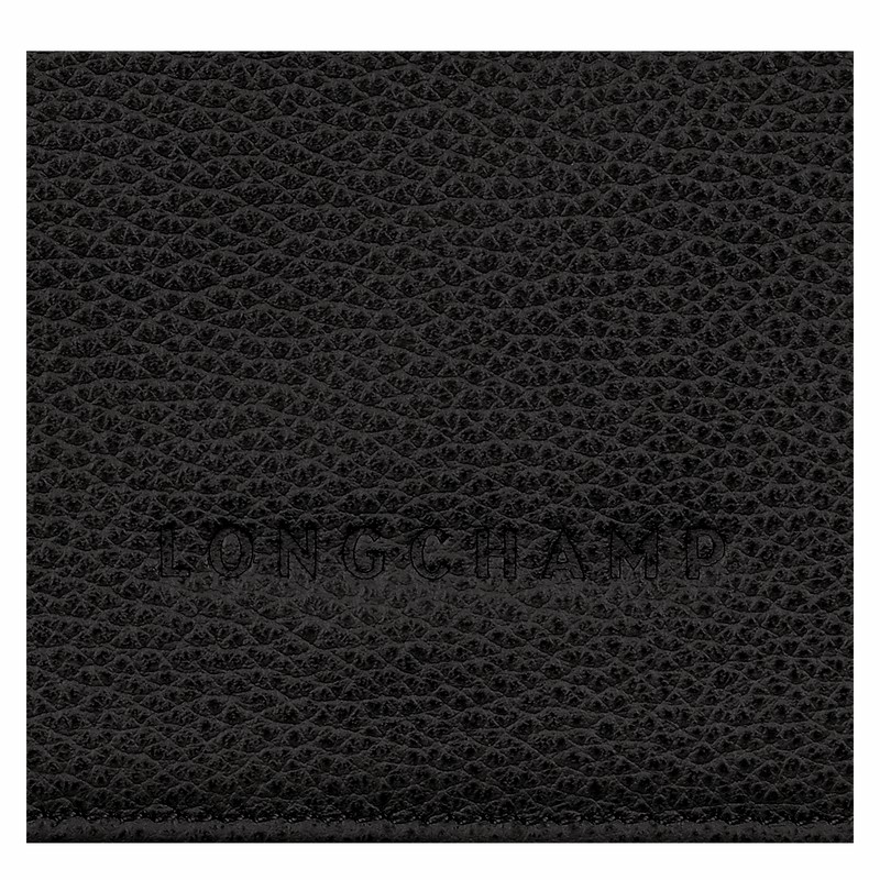 Longchamp Le FOULONNÉ Wallet - Leather Black | ENSP86120