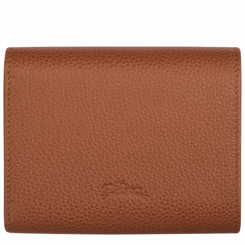 Longchamp Le FOULONNÉ Wallet - Leather Caramel | TGSV98751