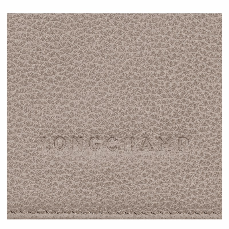 Longchamp Le FOULONNÉ Wallet - Leather Grey | CVBD36742