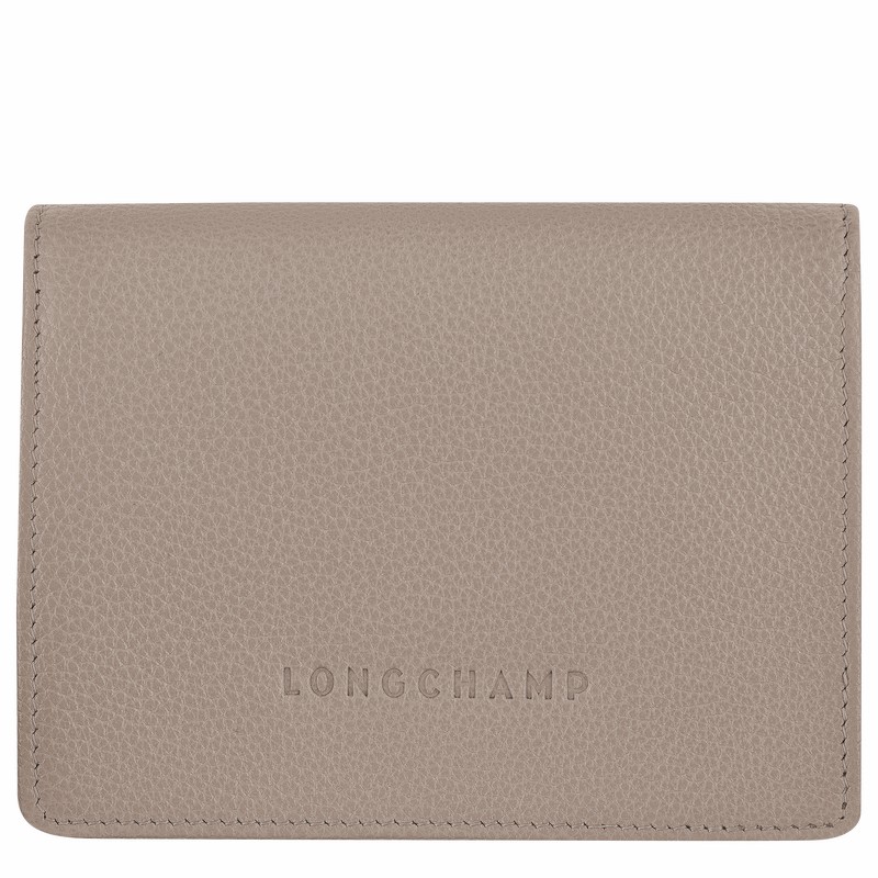 Longchamp Le FOULONNÉ Wallet - Leather Grey | CVBD36742