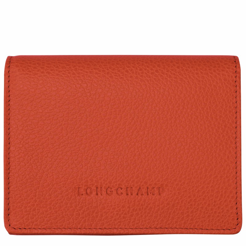 Longchamp Le FOULONNÉ Wallet - Leather Orange | ODWE12568