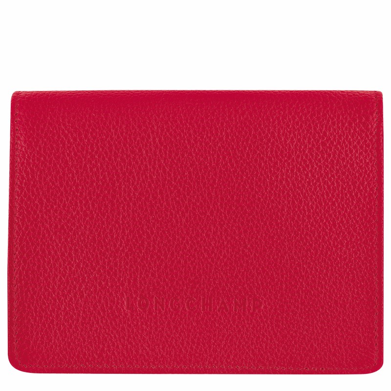 Longchamp Le FOULONNÉ Wallet - Leather Red | ZJGW07563