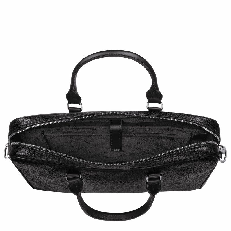 Longchamp Le FOULONNÉ XS Briefcase - Leather Black | OLEX48071