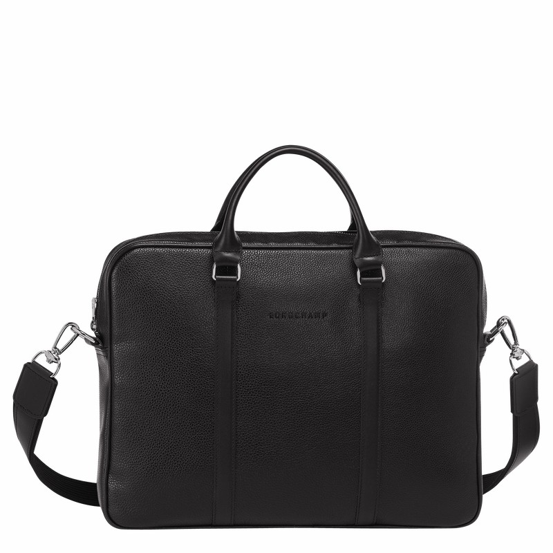 Longchamp Le FOULONNÉ XS Briefcase - Leather Black | EKRV51947