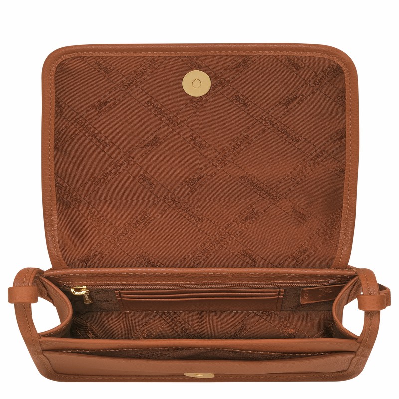 Longchamp Le FOULONNÉ XS Clutch - Leather Caramel | LHOI84579