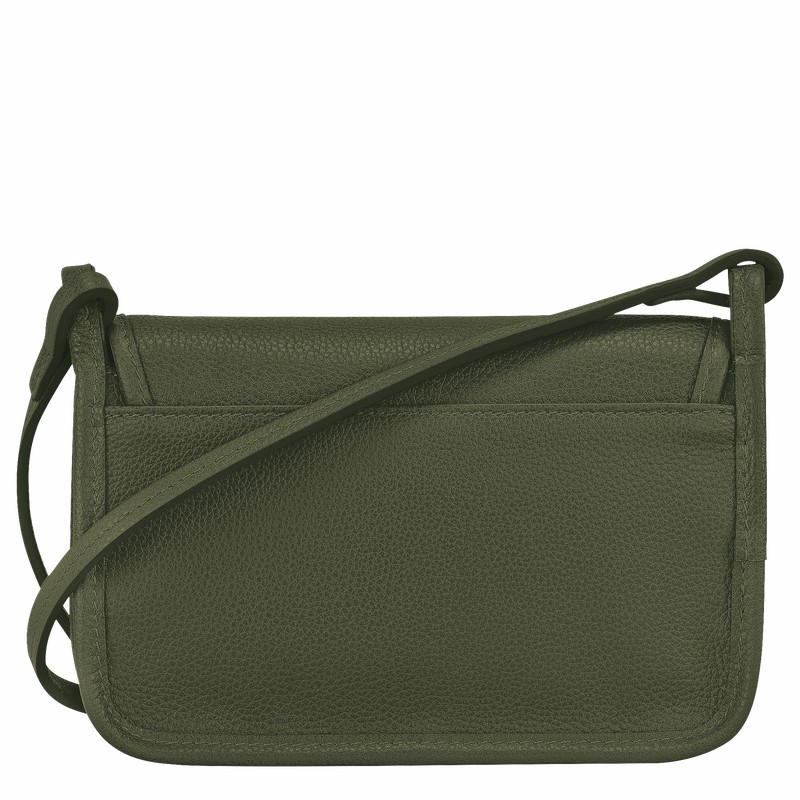 Longchamp Le FOULONNÉ XS Clutch - Leather Khaki | GJVF28015