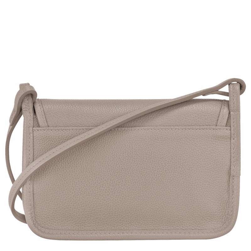 Longchamp Le FOULONNÉ XS Clutch - Leather Grey | GLAT40236