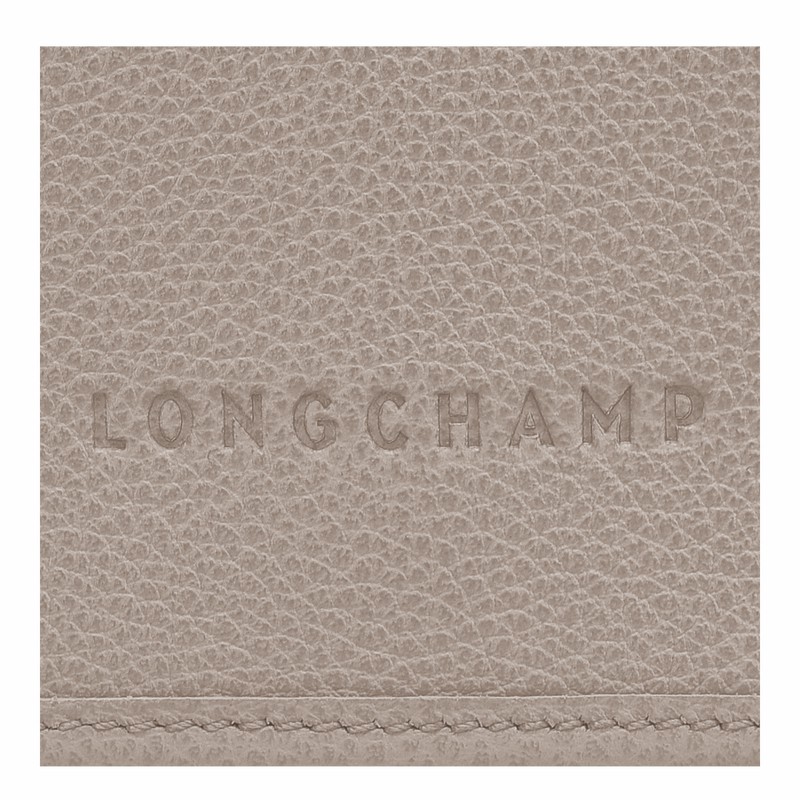 Longchamp Le FOULONNÉ XS Clutch - Leather Grey | GLAT40236