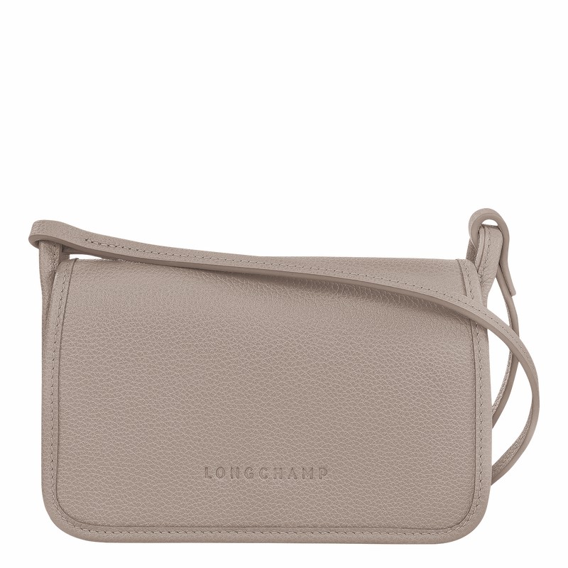 Longchamp Le FOULONNÉ XS Clutch - Leather Grey | GLAT40236