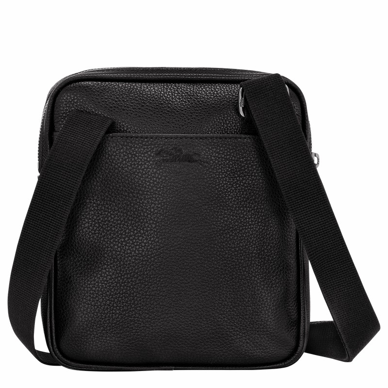 Longchamp Le FOULONNÉ XS Crossbody bag - Leather Black | JTVD25807