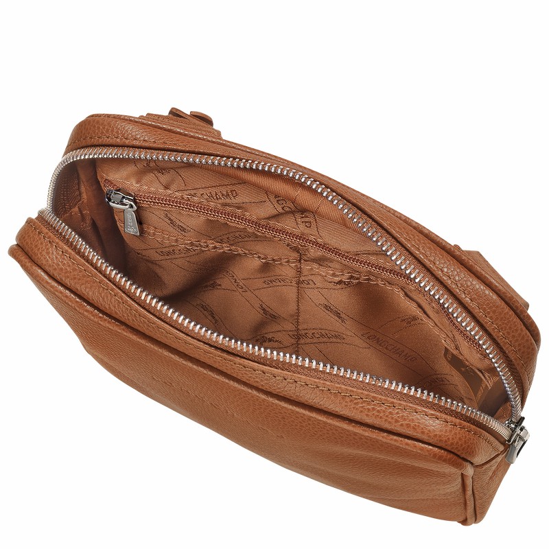 Longchamp Le FOULONNÉ XS Crossbody bag - Leather Caramel | LIVM75268