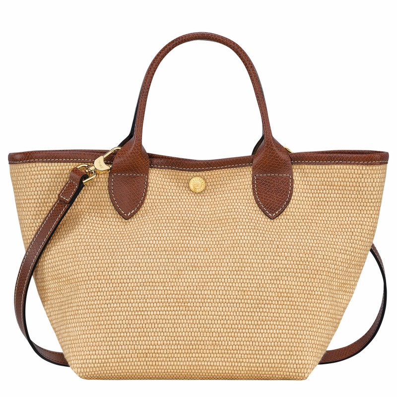 Longchamp Le Panier Pliage S Basket bag - Canvas Brown | GXOI15983