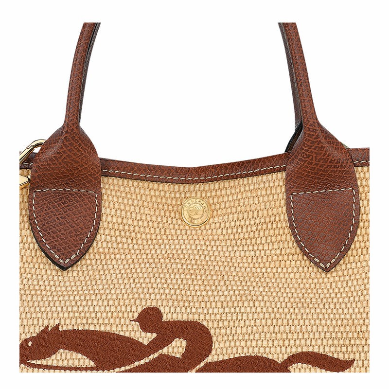 Longchamp Le Panier Pliage S Basket bag - Canvas Brown | GXOI15983