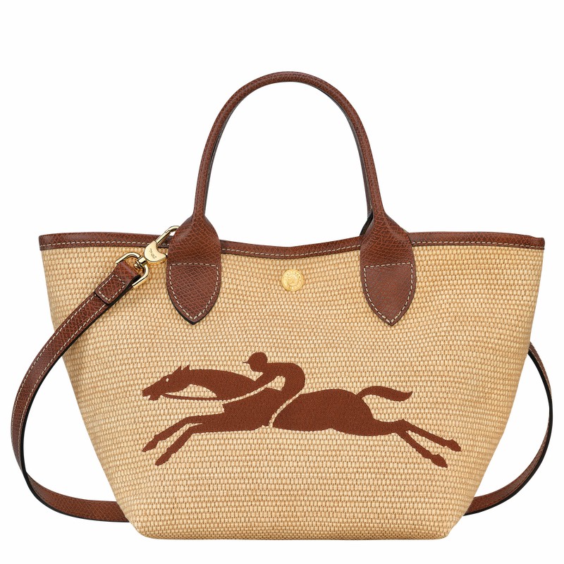 Longchamp Le Panier Pliage S Basket bag - Canvas Brown | GXOI15983