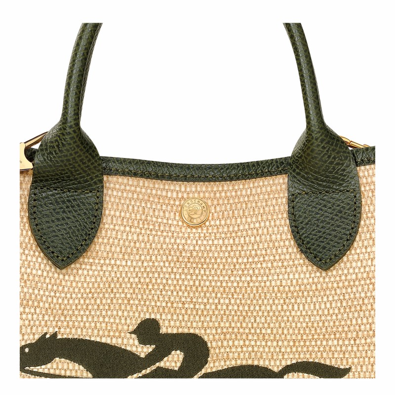 Longchamp Le Panier Pliage S Basket bag - Canvas Khaki | BTDH14698