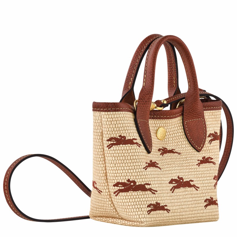 Longchamp Le Panier Pliage XS Basket bag - Canvas Brown | TPUY03849