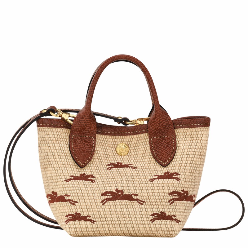 Longchamp Le Panier Pliage XS Basket bag - Canvas Brown | TPUY03849