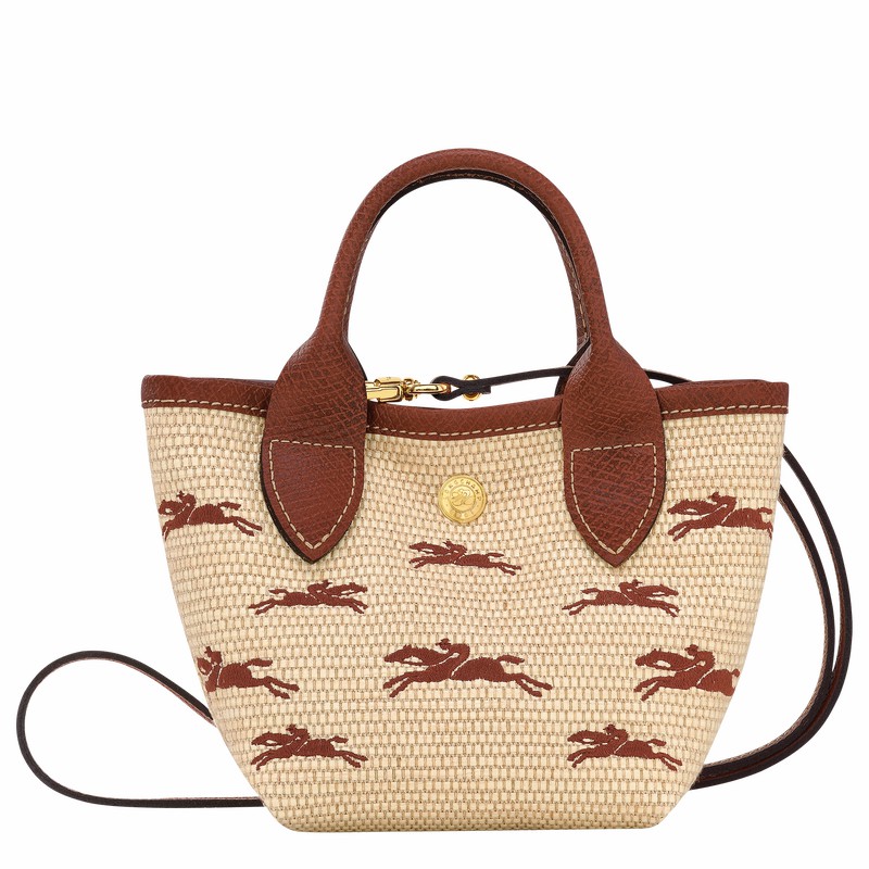 Longchamp Le Panier Pliage XS Basket bag - Canvas Brown | TPUY03849