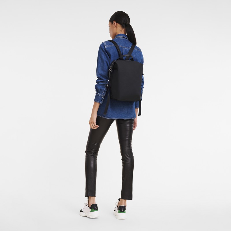 Longchamp Le Pliage Energy L Backpack - Recycled canvas Black | LBFY82519