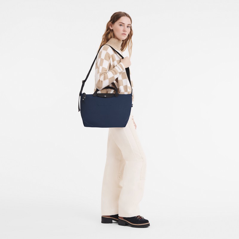 Longchamp Le Pliage Energy L Handbag - Recycled canvas Navy | YAWB52094