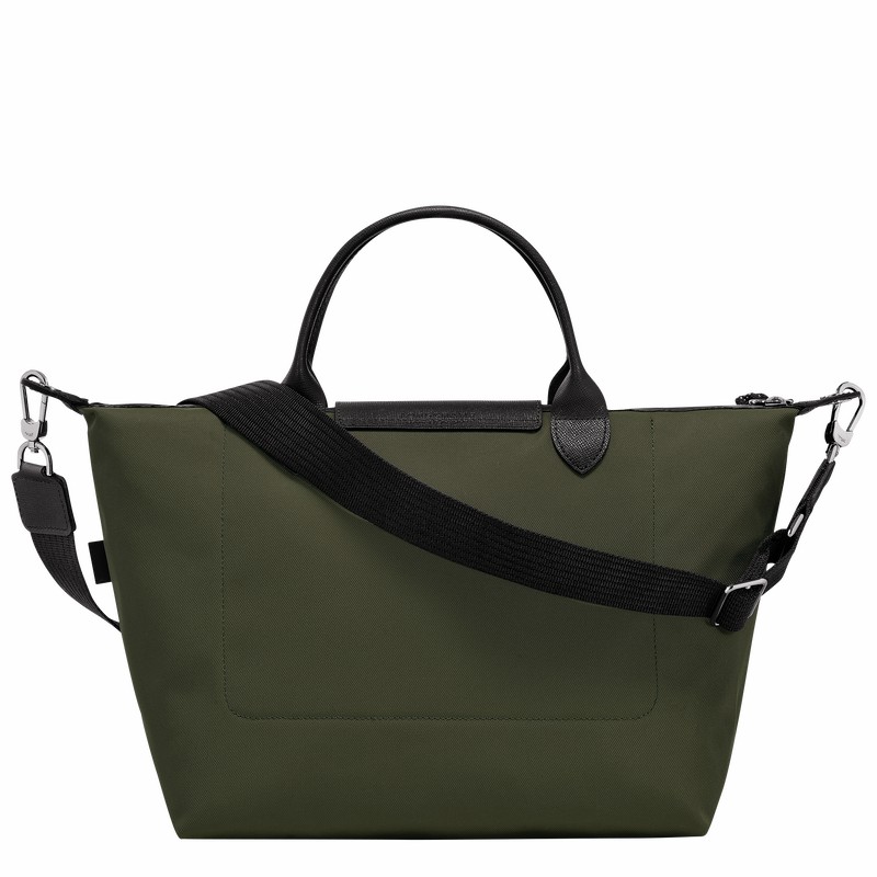 Longchamp Le Pliage Energy L Handbag - Recycled canvas Khaki | FLBR08759