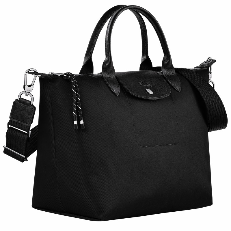 Longchamp Le Pliage Energy L Handbag - Recycled canvas Black | OLCN51730