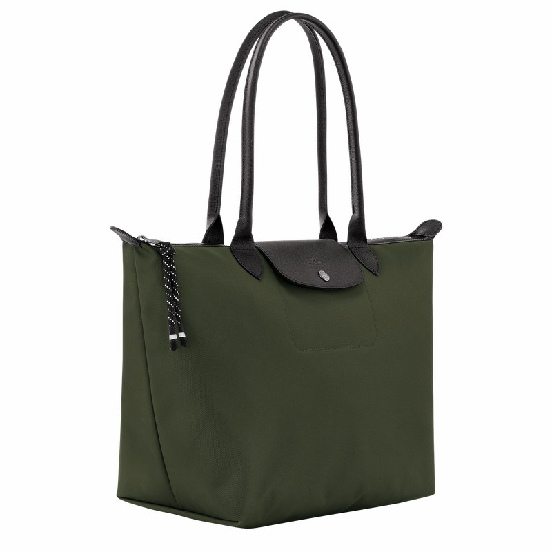 Longchamp Le Pliage Energy L Tote bag - Recycled canvas Khaki | RJID24859