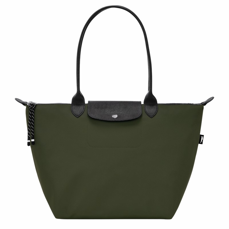 Longchamp Le Pliage Energy L Tote bag - Recycled canvas Khaki | RJID24859