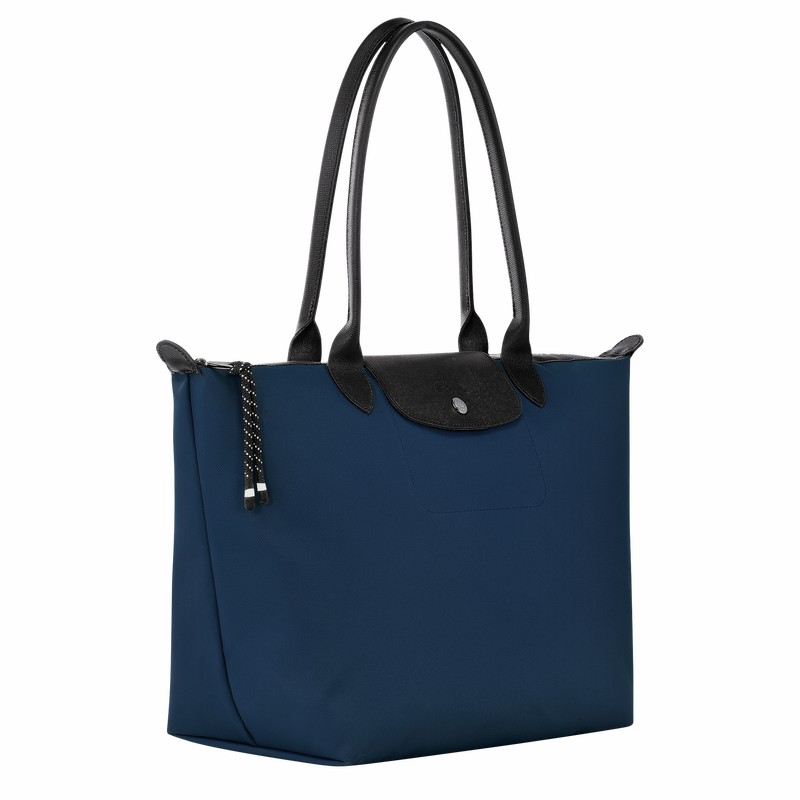 Longchamp Le Pliage Energy L Tote bag - Recycled canvas Navy | QCZR36507