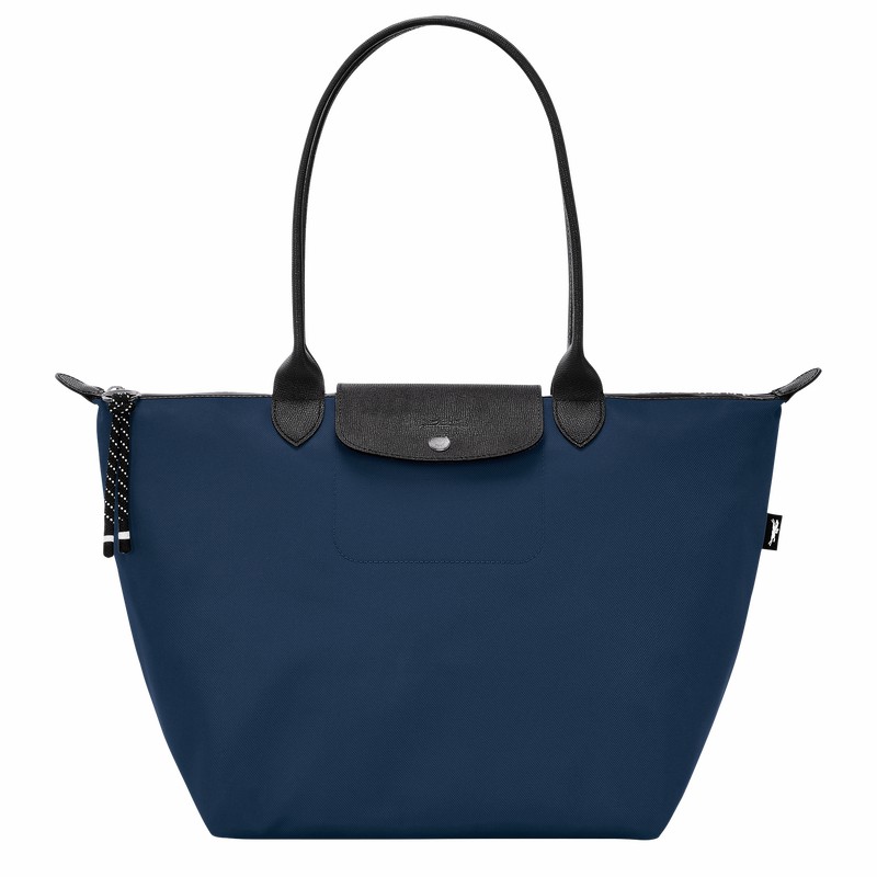 Longchamp Le Pliage Energy L Tote bag - Recycled canvas Navy | QCZR36507