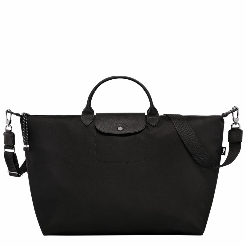 Longchamp Le Pliage Energy S Travel bag - Recycled canvas Black | TXIQ83645