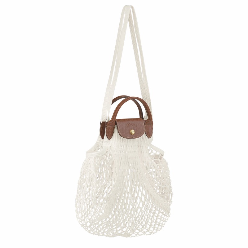 Longchamp Le Pliage Filet L Mesh bag - Canvas White | NROB21083