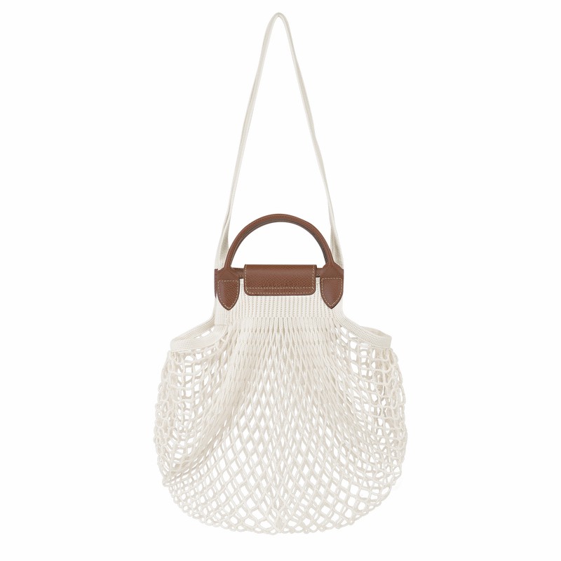 Longchamp Le Pliage Filet L Mesh bag - Canvas White | NROB21083