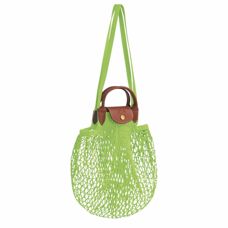 Longchamp Le Pliage Filet L Mesh bag - Canvas Green Light | XYNJ10629