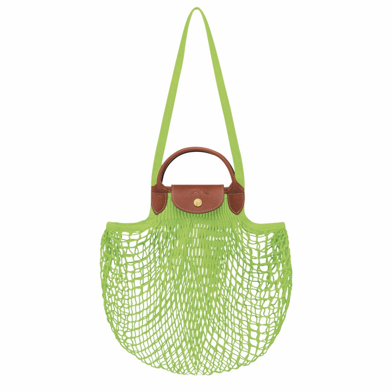 Longchamp Le Pliage Filet L Mesh bag - Canvas Green Light | XYNJ10629