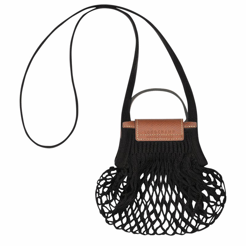 Longchamp Le Pliage Filet XS Mesh bag - Canvas Black | UXFD35920