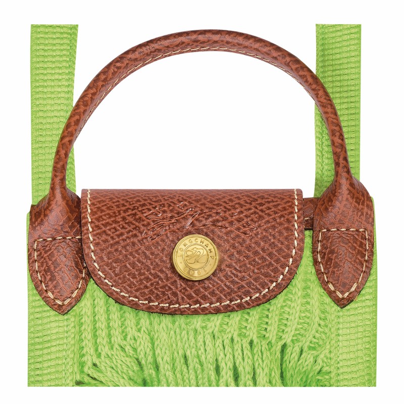 Longchamp Le Pliage Filet XS Mesh bag - Canvas Green Light | GUZX45620