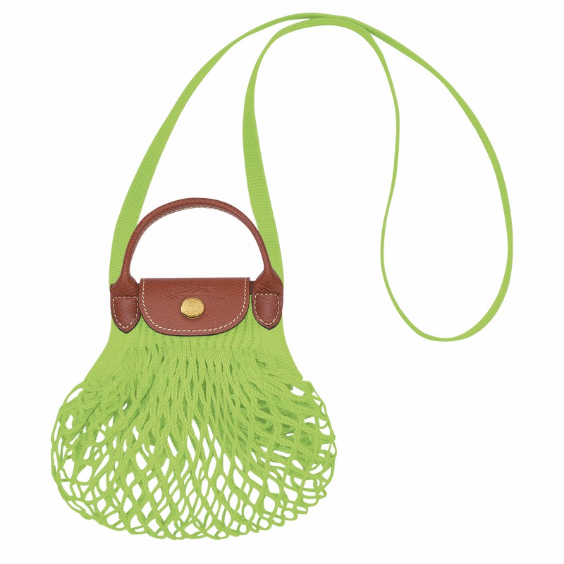 Longchamp Le Pliage Filet XS Mesh bag - Canvas Green Light | GUZX45620