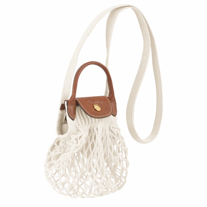 Longchamp Le Pliage Filet XS Mesh bag - Canvas White | CLMH87930