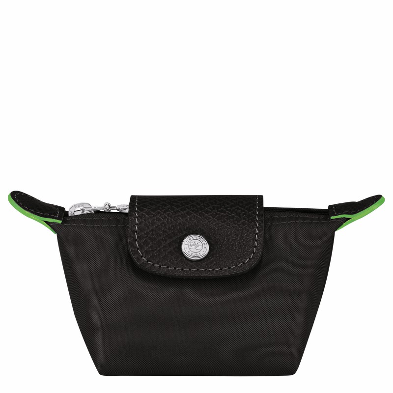 Longchamp Le Pliage Green Coin purse - Recycled canvas Black | UCVK37140