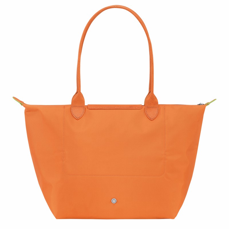 Longchamp Le Pliage Green L Tote bag - Recycled canvas Orange | XKSO84931