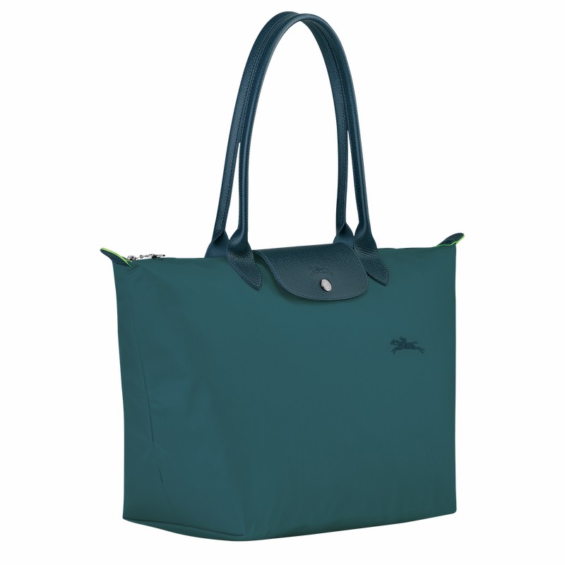 Longchamp Le Pliage Green L Tote bag - Recycled canvas Peacock | MHNL48960