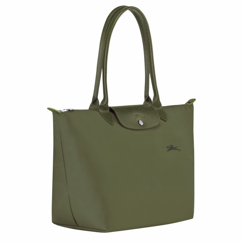 Longchamp Le Pliage Green L Tote bag - Recycled canvas Green | YFXW65320