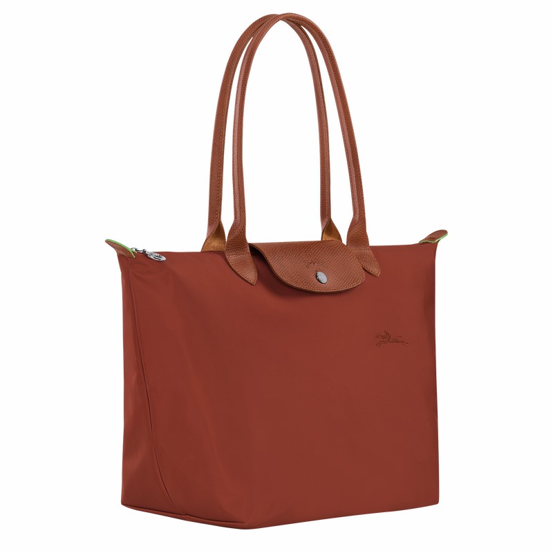 Longchamp Le Pliage Green L Tote bag - Recycled canvas Brown | OCZY36708