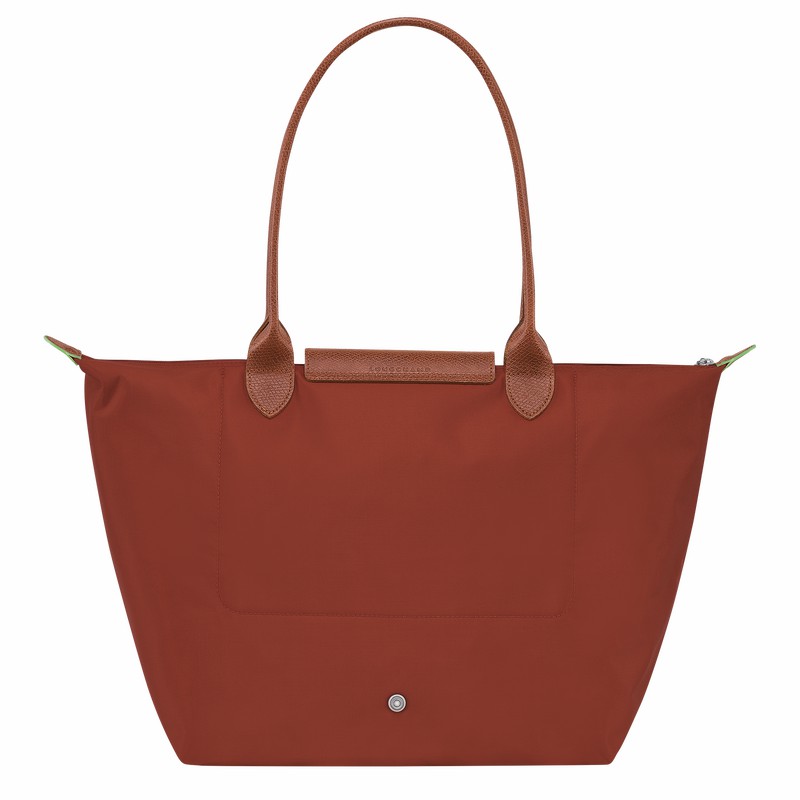 Longchamp Le Pliage Green L Tote bag - Recycled canvas Brown | OCZY36708