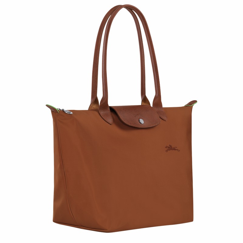 Longchamp Le Pliage Green L Tote bag - Recycled canvas Brown | JZNM73915