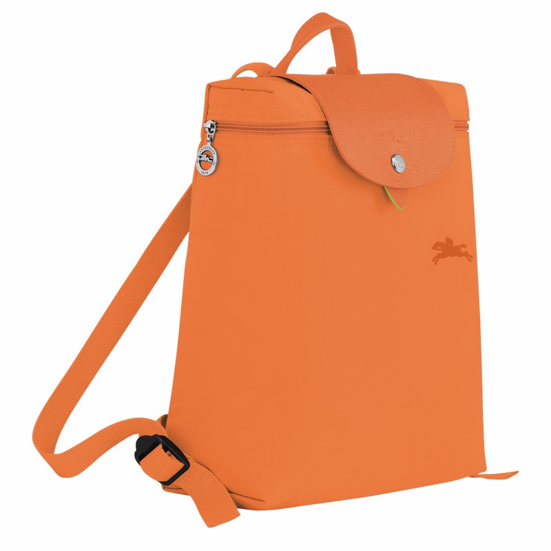 Longchamp Le Pliage Green M Backpack - Recycled canvas Orange | DQPF95674