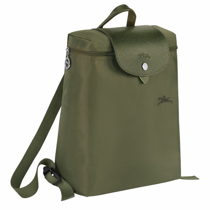 Longchamp Le Pliage Green M Backpack - Recycled canvas Green | GMNY54893